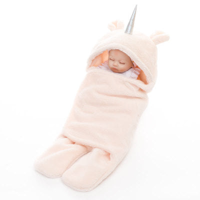 Wrap unicorn baby blanket